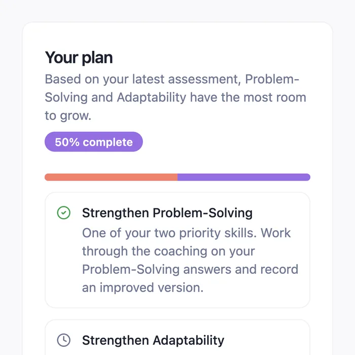 A personal plan for two focus skills