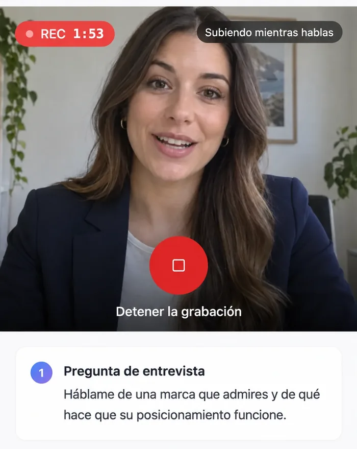 Una entrevista pregunta por pregunta: la respuesta ante la cámara, la pregunta debajo