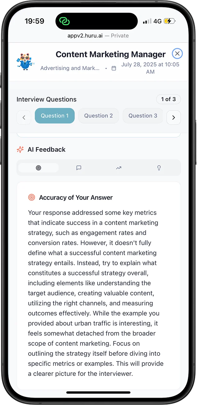 Huru on Mobile version